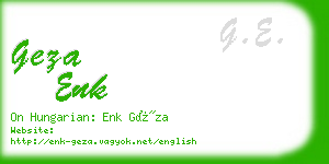 geza enk business card